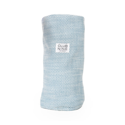 Blue Check//Grey Plush (Reversible)